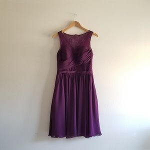 Purple Plum Formal Prom bridesmaids Dress azazie